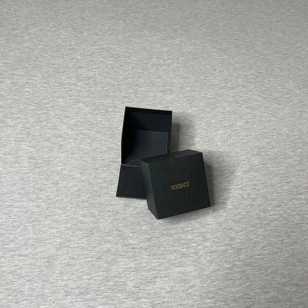 Versace Black 3.5” x 3.5” Jewelry Necklace, Watch & Bracelet Gift Box